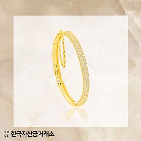 한국자산금거래소 실버 925 파베 뱅글 팔찌