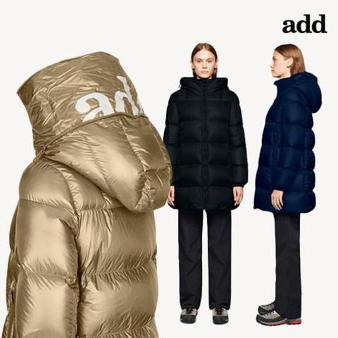 [add] 10AW173 후드프린트 롱다운