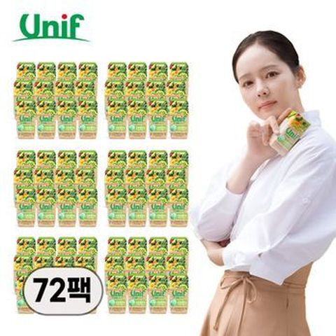 유니프 믹스 그린 베지터블 과채주스 200ml 72팩(무료체험 3팩포함)