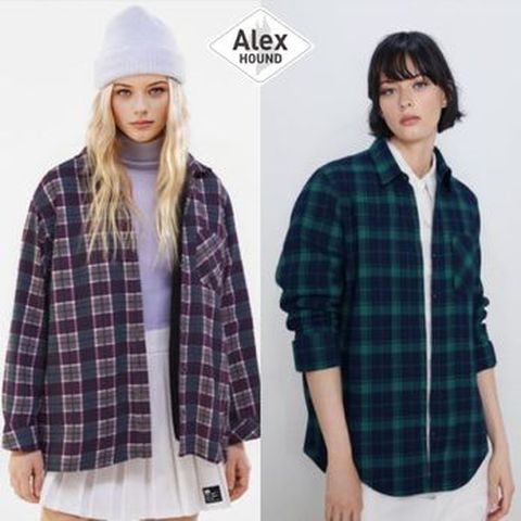 알렉스하운드 여성 체크기모본딩 셔츠재킷 2종