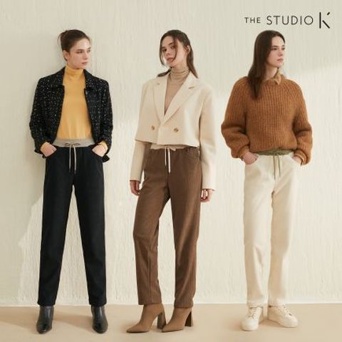 [THE STUDIO K]컬러포인트 코듀로이 기모팬츠 3종