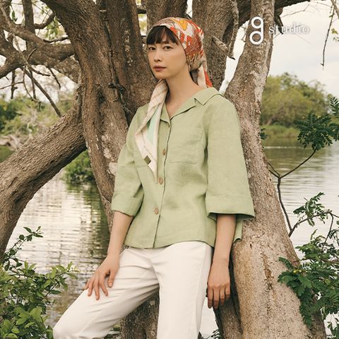 [최초가 99,900]25SS 프렌치린넨100 시그니처 블라우스