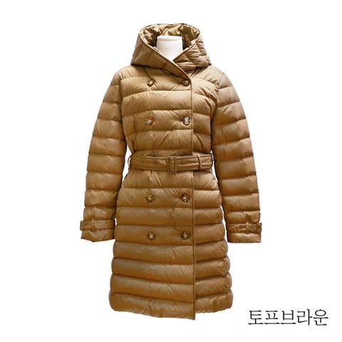버버리 후드 롱 다운 패딩
