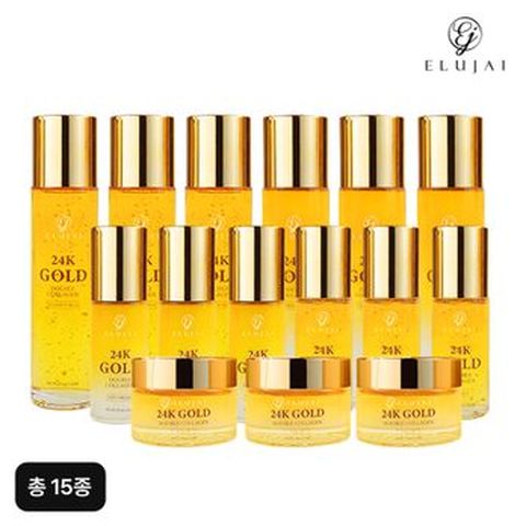 (최신상) 24K골드 더블콜라겐 엘루자이 기초 5종 풀세트 3세트 (총 15종)