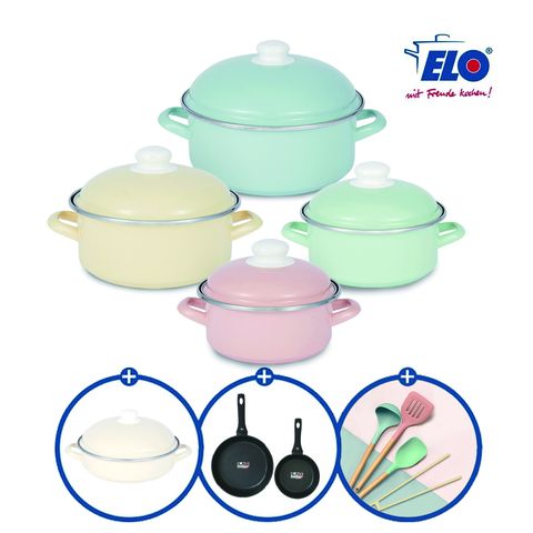 [최신상]ELO 고메파스텔 IH 법랑냄비 4종 풀세트