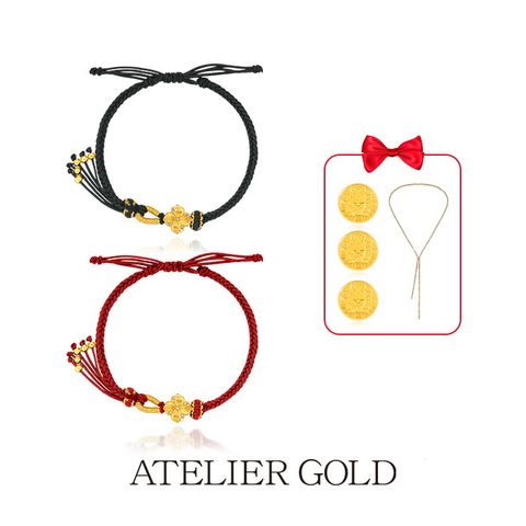 ○ 24K 모이사나이트 클로버 매듭 팔찌 + 24K 골드 3종+ 테니스 롱 목걸이