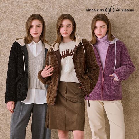 (B)나인식스뉴욕 25FW 니트후드 부클 패딩