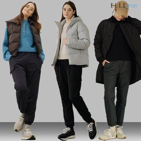 25FW ELLE SPORT 여성 보아퍼 패딩 팬츠 3종