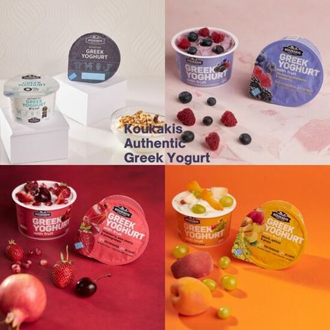 코우카키스 그릭요거트 5종 14팩 패키지(오리지널/무지방/딸기/복숭아/블루베리)