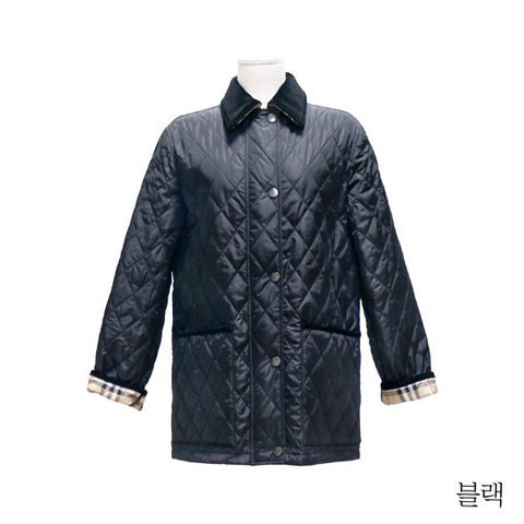 버버리 카라 하프 퀼팅재킷
