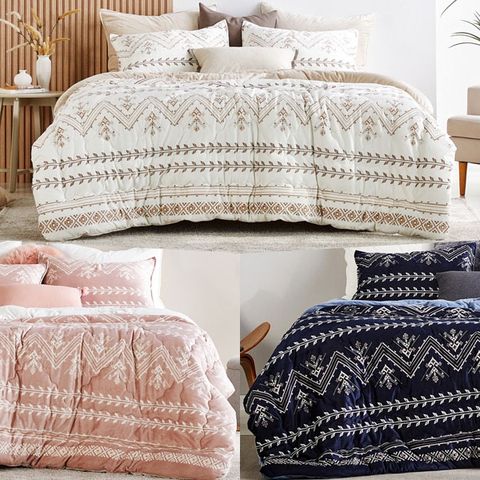 [슈퍼퀸3종] 메종노아 보헤미안 구름 양면 극세사 차렵이불 (1+1+1)