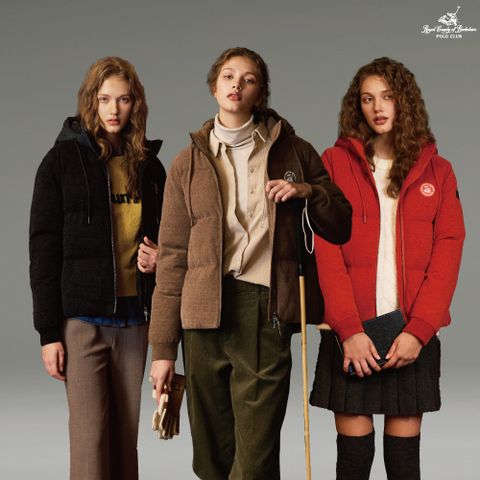 [RCB폴로클럽] 25FW 여성 코듀로이 후드 패딩점퍼