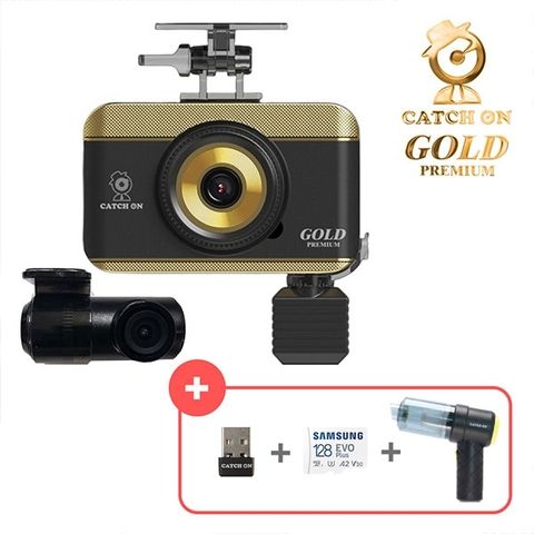 [W단독]캐치온 골드 프리미엄 3채널 블랙박스 (추가:WIFI동글 +삼성정품 SD카드 128G +미니청소기)