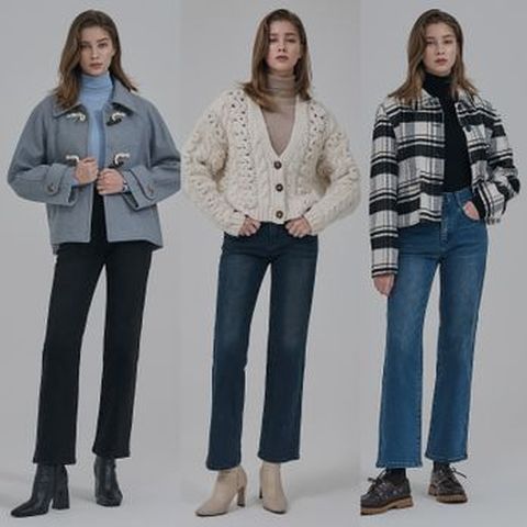 뱅뱅 여성 25F/W 라이크라 기모데님팬츠 3종