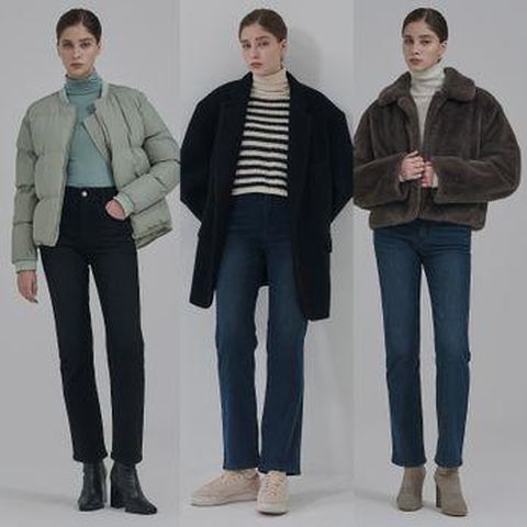 뱅뱅 여성 25F/W 라이크라 겨울 본딩 데님 3종