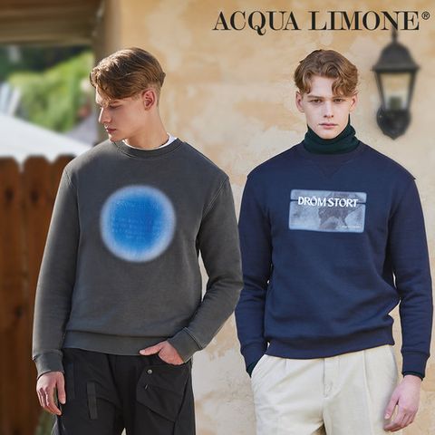 아쿠아리모네 25FW 남성 기모 맨투맨 2종