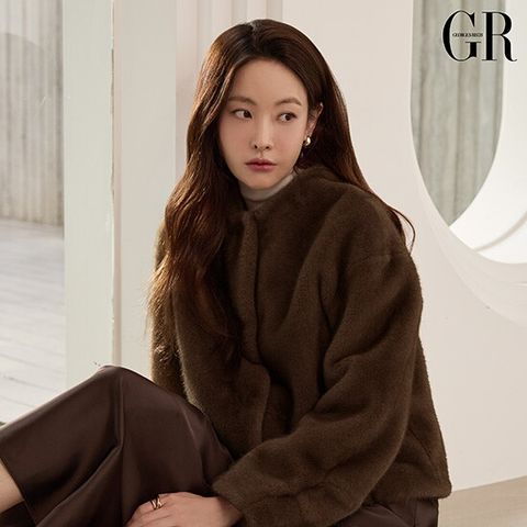 ○25FW Faux 밍크 하프 자켓