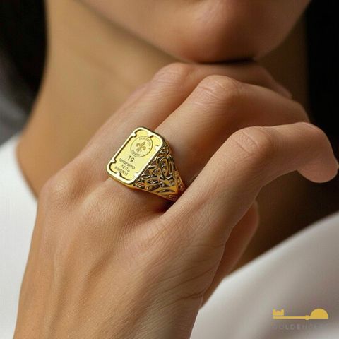 {골든클레프} 24K 플로렌스 골드바 반지(24K 1g+18K 2.7g)