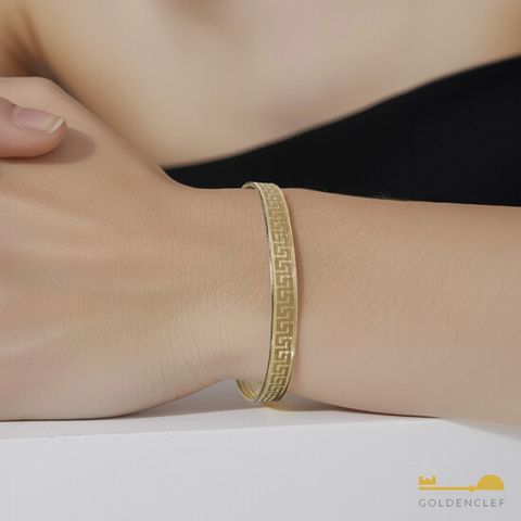{골든클레프} 18K 그릭(GREEK) 메쉬 뱅글 팔찌