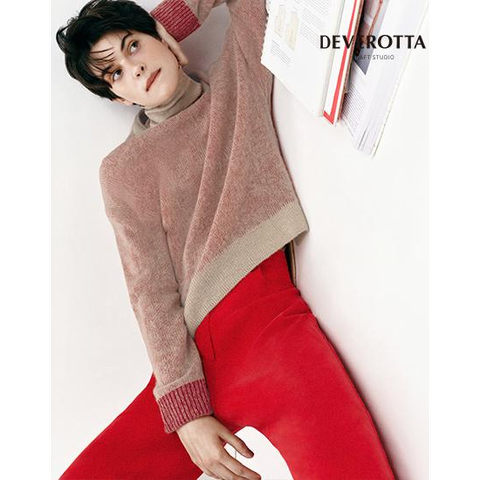 드베로타 이태리알파카 리버서블 이중직 풀오버