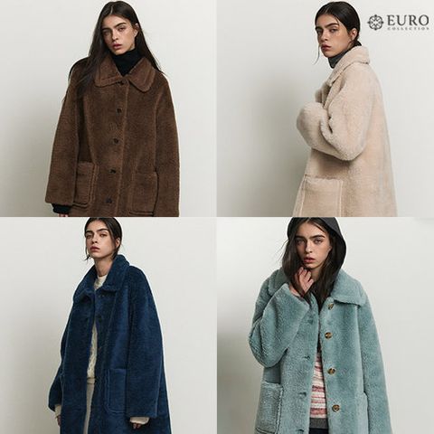 [유로컬렉션] 25FW 아일랜드산 양모 100% 스탠카라 롱코트