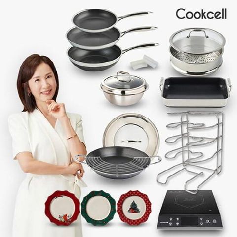 [크리스마스특집][현대1등]쿡셀 세라믹 블랙에디션 통3중 스텐팬 매니아패키지(인덕션포함)