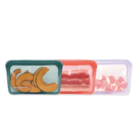 다용도 신선보관 지켜백 400ml (3colors) 실리콘 지퍼백 밀폐용기