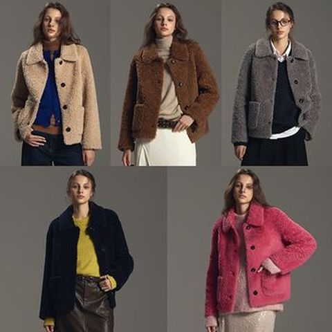 리오벨 호주산 컬링 양모 하프코트