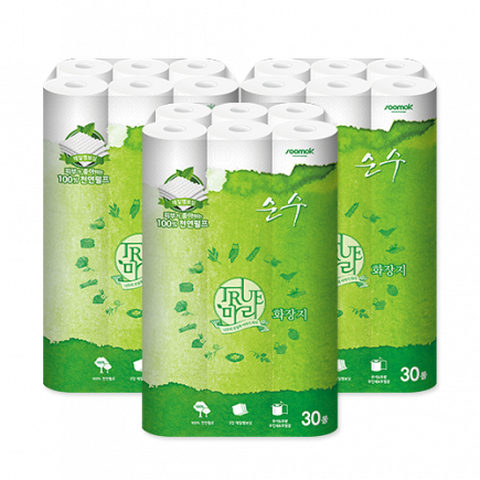★기적의 초특가★트루마리 순수휴지 30미터 90롤