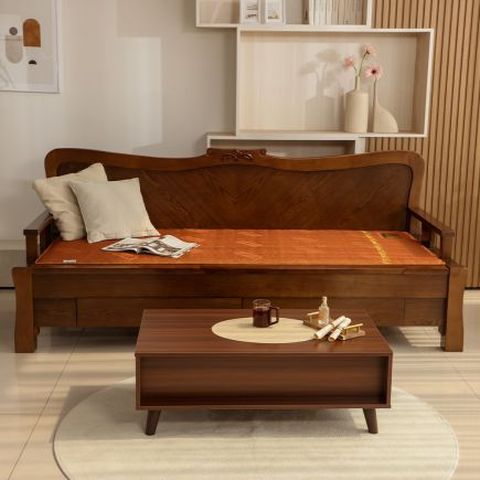 [시즌2_신라온돌흙침대]가드형 카우치소파 + 리프트업 테이블 +극세사전용패드 