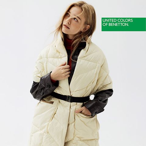 [BENETTON]베네통 정품 25FW 하이브리드 롱다운 숄