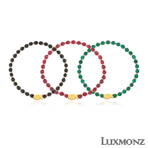 [론칭단한번] 룩스몬즈 24K 물고기 천연석팔찌+(방송 중) 14K 금볼 오닉스 세트+ 퀼팅뱅글팔찌