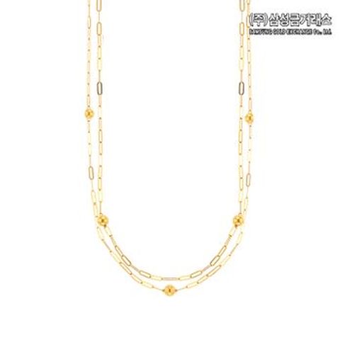 (주)삼성금거래소 24K 순금 클립 볼 목걸이 5g