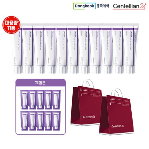 [최대용량] 동국제약 마데카크림 타이트 리프팅 50ml*11 + 1ml*10 + 쇼핑백*2매