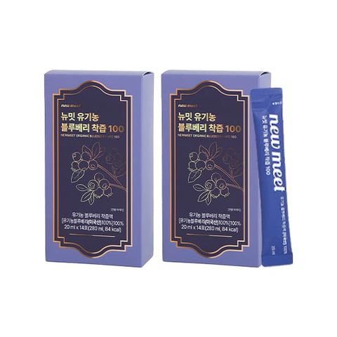 뉴밋 유기농 블루베리 NFC착즙 100% 2박스