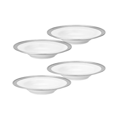 【파스타볼 세트】 에뚜알 퓨터 주석식기 딥플레이트 4P(비쥬2+클래식2)