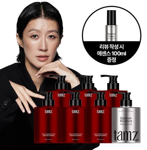 [홍진경 패키지]홍진경 샴푸 500ml*6통+ 트리트먼트 500ml + [리뷰시] 헤어에센스 100ml