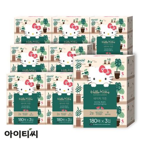 [헬로키티] 네이처가든 미용티슈 3입×8팩