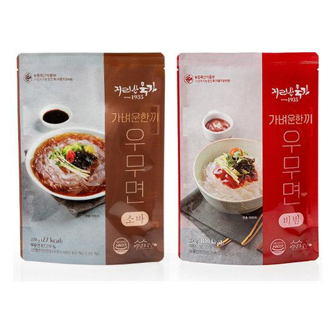 지리산묵가 가벼운한끼 우무면 2종 총8팩 비빔4팩 소바4팩