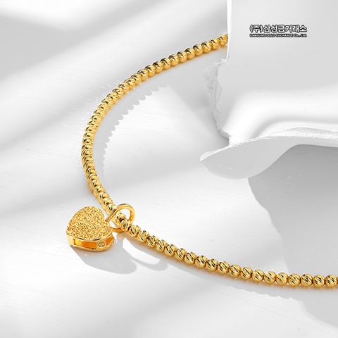 [삼성금거래소]24K 커팅볼 하트 목걸이 20.5g