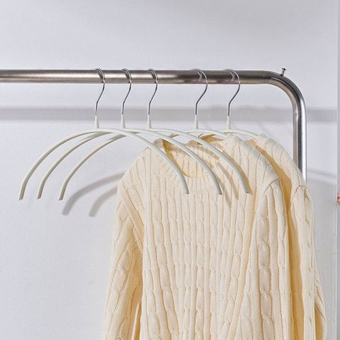 [제넥스] 강철 논슬립 라운드 옷걸이 45개 세트 (아이보리/블랙)