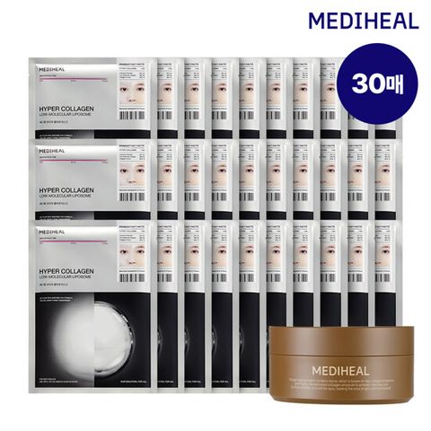 [메디힐][1등팩패키지] 하이퍼 콜라겐 겔마스크팩 30매 + 레티놀 콜라겐 아이패치 60매 1통