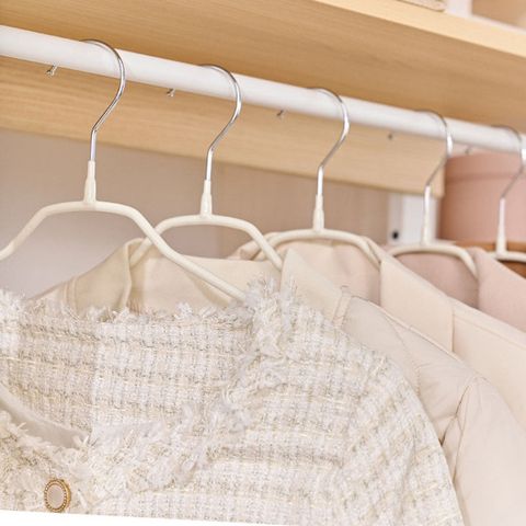 [제넥스] 강철 논슬립 슬림 옷걸이 45개 세트 (아이보리/블랙)