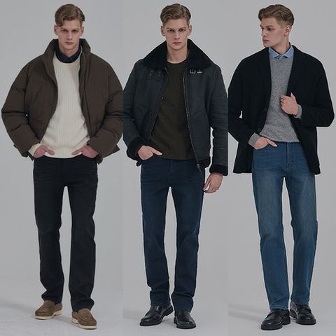 [뱅뱅] 25FW 남성 겨울 본딩 라이크라 데님3종