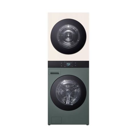 LG 오브제 워시타워 25kg+25kg 그린 베이지 WA2525GEHF