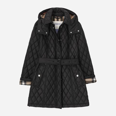 헤밍필드 퀼팅 벨티드 후드 자켓 (81191331)