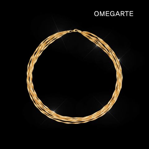 [OMEGARTE]18K 이태리 그란데 골드웨이브 5줄 목걸이