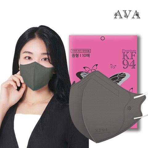 [키리아] 아바 KF94 새부리형 컬러 마스크 100(중형)_모노톤 에디션