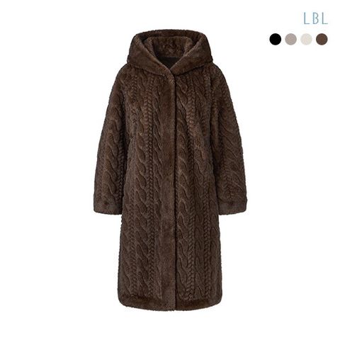 ○25FW 에센셜 FAUX 세이블 롱 코트