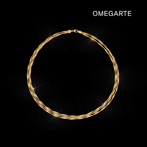 [OMEGARTE]18K 이태리 골드웨이브 3줄 목걸이